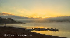 Mist At Wimbleball Lake - sunrise over the lake