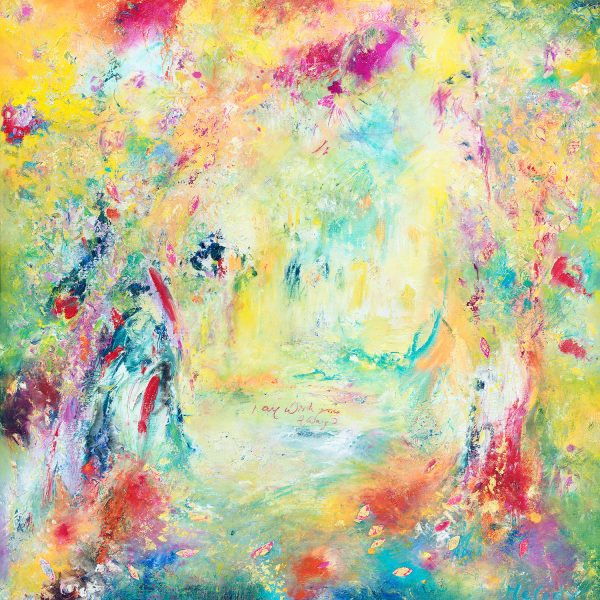 I Am With You Always - abstract art in oil on canvas