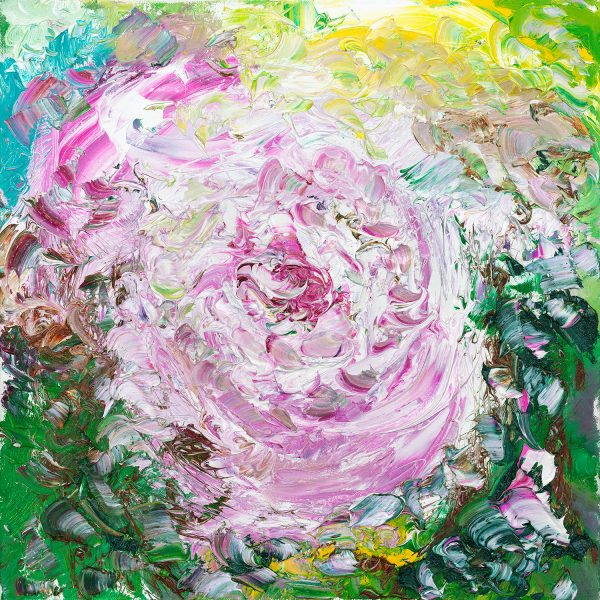 My Rose original oil painting of a flower in bloom