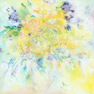 A New Day Original Flower Painting painted to celebrate the Christian message of hope