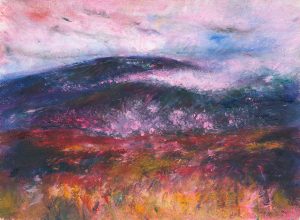Strolling Along With You an atmospheric winter landscape painting of Dunkery Beacon in Exmoor National Park